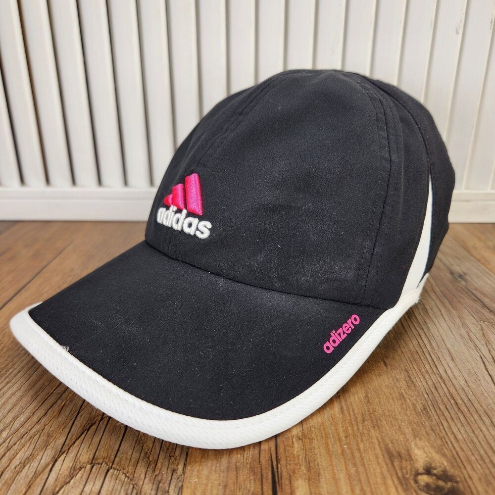 Adidas Adizero Climacool Strapback Hat Cap Black Pink Athletic Running Tennis